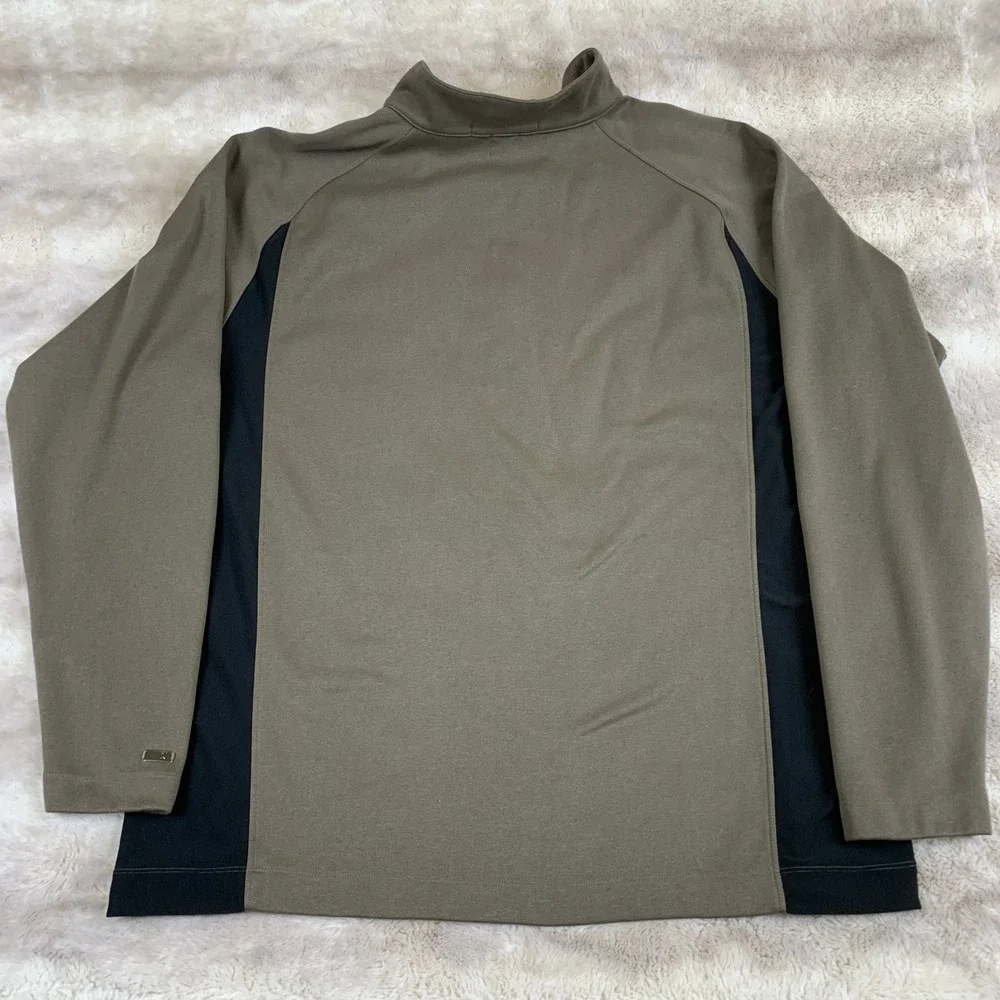 Nike Tiger Woods Collection Mens XL 1/4 Zip Pullover Golf Shirt Olive Black‎ XL
